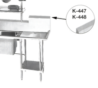 Advance Tabco High Backsplash Sink Splash Guard, Up to 18 Inches, Per Linear Foot