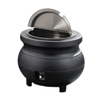 Vollrath Cayenne Colonial Kettle 7 Quart Countertop Soup Warmer Package, Black
