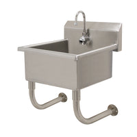 Advance Tabco Wall Mounted Single Station Stainless Steel Service Sink with Electronic Faucet
