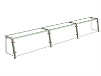 Hatco Flav-R-Shield EP21-12012 3-Bay Full-Service Pass-Over Sneeze Guard, 120 Inch Wide