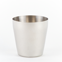 American Metalcraft 8 oz Short One-Piece Mirror-Finish Stainless Steel Cocktail Shaker