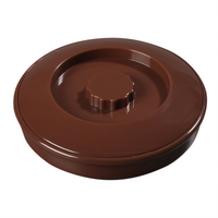 Carlisle 7.5-Inch Interlocking Polypropylene Tortilla Server with Lid, Lenox Brown