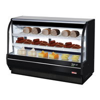 Turbo Air High Profile Curved Glass Full Service Refrigerated Deli Case, 72 1/2 Inches, Self-Contained (TCDD-72H-W(B)-N)