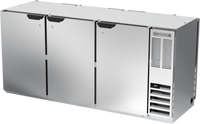 Beverage-Air 72-Inch Three-Section Pass-Thru Back Bar Refrigerator with Solid Doors