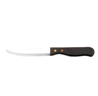 American Metalcraft 5-Inch Stamped Steak Knife with Rounded Tip and Jumbo Black Plastic Handle