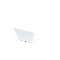 American Metalcraft Square Melamine Faux Slate Serving Bowl, White, 23 oz., 5 Inch