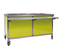 Director's Choice DCS5-HFU-C-3 Mobile 5-Well Electric Hot Food Table