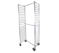 John Boos Mobile Nesting Side-Loading Aluminum Bun Pan Rack, 20-Pan Capacity