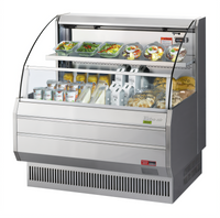 Turbo Air Low Profile Horizontal Open Display Merchandiser, 7.4 Cu. Ft., Open Front, Stainless Steel, R290