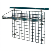 Quantum Store Grid Standard-Duty Wall-Mounted Starter Shelf Kit with 36W x 18D Shelf and Grid Panel