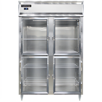 Continental Refrigerator Designer Line D2FSNGDHD Two-Section Shallow Depth Reach-in Glass Door Freezer