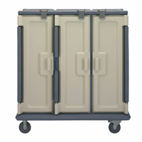 Cambro Tall Profile 3-Door Insulated Meal Delivery Cart for Correctional Facilities, 60-Tray Capacity