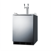 Summit Commercial 24-Inch ADA-Compliant Dual Tap Draft Wine Dispenser