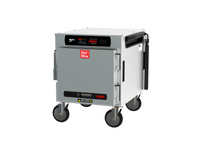 Metro HotBlox™ Narrow 4-Pan Pass-Thru Undercounter Heated Holding Cabinet with Digital Touchscreen, Solid Front Door and Clear Rear Door, 120V