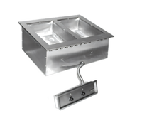 Eagle Group Two-Well Drop-In Electric Hot Food Well, Wet or Dry, With Drain, 12 x 20 Full-Size Pans