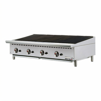 Winco Spectrum 48-Inch Countertop Natural Gas Radiant Charbroiler, 4 Burners, 140,000 BTU