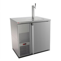 Pro-Line 36-Inch One-Keg Self-Contained Direct Draw Draft Beer Cooler with Stainless Steel Finish and Glass Rinser
