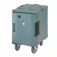 Cambro Ultra Pan Carrier Heated Front-Loading Food Carrier With Casters, 1 Compartment, 6-Pan Capacity, 110V, Slate Blue