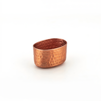 American Metalcraft Copper Hammered Aluminum Oval Sugar Packet Holder / Sauce Cup, 6 oz.
