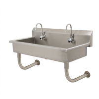 Advance Tabco Wall Mounted Multiwash Hand Sink with 2 Electronic Faucets, 40-Inch Wide, 304 Stainless Steel