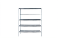 Mixrite 48-Inch W x 24-Inch D 5-Shelf Epoxy-Coated Wire Shelving Unit with 86-Inch Posts