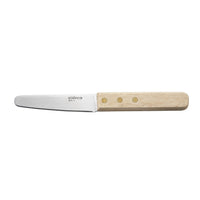 Winco Oyster/Clam Knife with 3-1/2-Inch Stiff Stainless Steel Blade and Wooden Handle