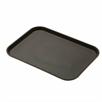 Cambro Camtread Rectangular Fiberglass Non-Skid Serving Tray, 14 x 18 Inches, Tavern Tan