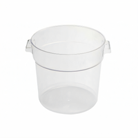 22 Qt Clear Round Polycarbonate Food Storage Container
