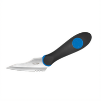 Winco Sof-Tek 3-1/2 Inch All Purpose Utility Knife with Black and Blue TPR Handle