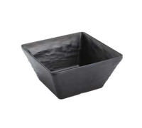 American Metalcraft 58 oz. Square Break-Resistant Melamine Bowl, Faux Slate Black, 7 Inch