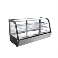 Black Diamond 48-Inch Full-Service Countertop Refrigerated Display Case, 7 Cu. Ft., Sliding Glass Doors