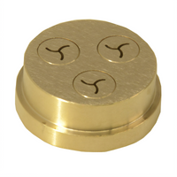 Omcan USA Brass Fusilli Pasta Machine Die #240, 8.4 mm, 3-Wing
