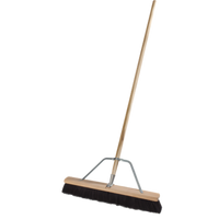 Carlisle 24-Inch Medium-Duty Hardwood Block Push Broom with Handle