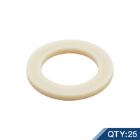 T&S Brass Faucet Coupling Nut Washers, 25-Pack
