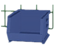 Metro SmartWall Stacking Supply Bin, Blue, 10-7/8 x 11 x 5 Inches