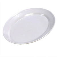 Carlisle Epicure Oval Melamine Platter Tray, 12 x 8.5 Inches, White