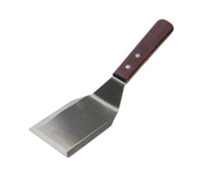 11-Inch Solid Hamburger Turner with Offset Blade and Wood Handle