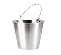 Admiral Craft 20-Quart Heavy Gauge Seamless Stainless Steel Deluxe Pail with Swing Handle
