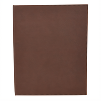 Winco Double Fold Brown Leather-Like Letter Size Menu Cover