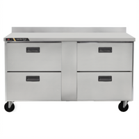 Traulsen Centerline 60-Inch Two-Section Compact Undercounter Worktop Freezer with 4 Drawers