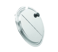 Crestware 11 Qt Round Hinged Notched Inset Pan Cover with Knob Handle
