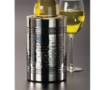 American Metalcraft Hammered Stainless Steel Non-Insulated Wine Cooler, 1-Bottle