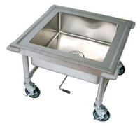 Mobile Soak Sink with 20 x 20 x 8-Inch Bowl, 304 Stainless Steel