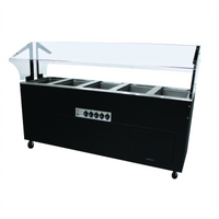 Advance Tabco Triumph Supreme Portable Electric Hot Food Buffet Table with 5 Sealed Wells and Sneeze Guard