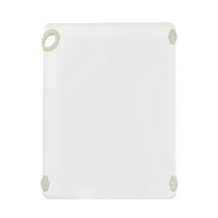 Winco STATIKBoard 18 x 24 x 1/2-Inch White Rectangular Cutting Board with Rubber Grip Hook