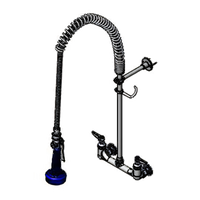 EasyInstall 8-Inch Wall-Mount Pre-Rinse Unit with Mixing Faucet, 44-Inch Hose, and 6-Inch Wall Bracket