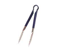 Crestware 12-Inch Blue Cool Grip Stainless Steel Seafood Tongs
