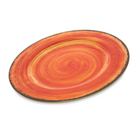 Carlisle Mingle™ Fireball 9-Inch Round Melamine Salad Plate, Medium Rim