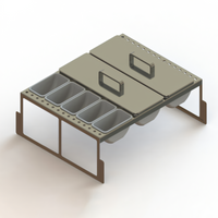 Glastender Full Condiment Drawer Insert for 20-Inch Bar-Profile Cooler Door Opening