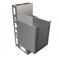 18 x 21 Inch Stainless Steel Top Shelf Underbar Cabinet with Raised Edge
